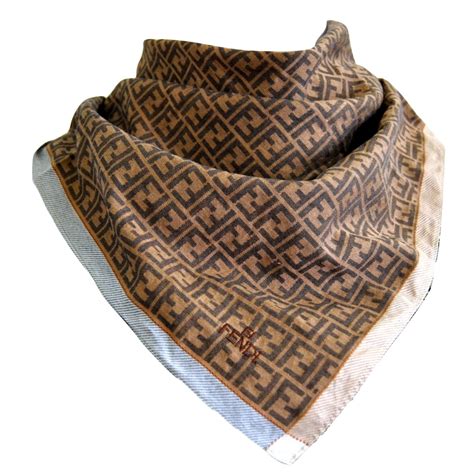 fendi acrylic brown and orange scarf|fendi scarf for women.